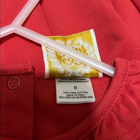 The Beaufort Bonnet Company Girls Reece Ruffle Top red size 8 - Picture 9 of 10